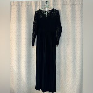 Pink blush floor length maxi maternity dress